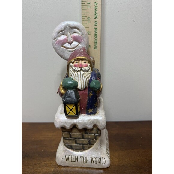 Santa Clause Pam Schifferl "When the World Depends on You" Figurine Midwest RARE - Picture 9 of 9